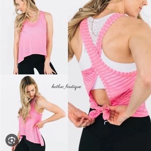 Pink Nimbus Split Back Tank